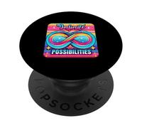 Vibrant Retro Infinity Symbol Limitless Potential Design PopSockets Adhesive PopGrip