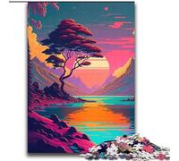 Vibrant Retro Scene 2000 Piece Jigsaw Puzzles for Adults Gifts, Relax Games Enhance Love between Couples for Age 14 (70x100cm)