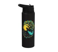 Vibrant Rooted Tree Nature Balance Design Stainless Steel Insulated Water Bottle