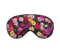 Vibrant Roses Colorful Cute Sleep Masks Breathable Eye Mask with Adjustable Strap Light Blocking Comfortable Travel