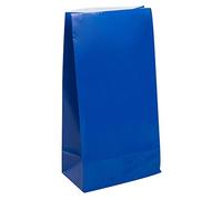 Vibrant Royal Blue Paper Party Bags (25cm x 13cm) 12 Count - Perfect for Celebrations and Events