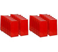 Vibrant Ruby Red Paper Party Bags (25cm x 13cm) 12 Count - Perfect for Celebrations and Events (Pack of 2)