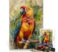 Vibrant Scarlet Macaw Jigsaw Puzzles 1000 Pieces for Teenagers Thought Skill Casual Relaxation Flawless Fit (38x26cm)