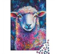 Vibrant Sheep Art -8 1000-Piece Puzzle for Adults, 70x50cm/1000pcs, Smooth White Pieces for Easy Handling; for Relaxed Evenings at The Table