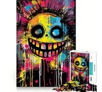 Vibrant Smiles Crazy Vibes Adults 1000 Pieces Puzzle Mind Training Fun Burr Free Clean Cut Pieces Heartwarming Gathering Activity (38x52cm)