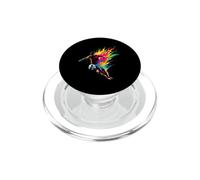 Vibrant Soccer Player Kicking a Ball PopSockets PopGrip for MagSafe