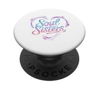 Vibrant Soul Sisters Heart Design PopSockets Adhesive PopGrip