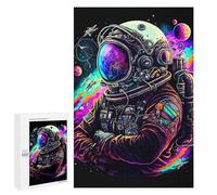 Vibrant Space Explorer Artwork, 1000 PCS Adult Tabletop Puzzle, Holiday-Season Gift, with A Decorative Finished Picture