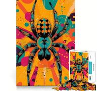 Vibrant Spider Illustration 1000-piece Jigsaw Puzzles Brain Training Fun Tight Interlock No Gaps Bonding Activity for Loved Ones (38x52cm)