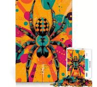 Vibrant Spider Illustration Jigsaw 1000 Pieces for Teenagers Mind Boost Fun Zero Gap Captivating Leisure for Cozy Indoors (50x75cm)