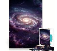 Vibrant Spiral Galaxy in Deep Space Jigsaw 1000 Pieces for Teenagers Mental Boost Game Firm Fit Secure Assembly Family Fun Night Activity (38x26cm)