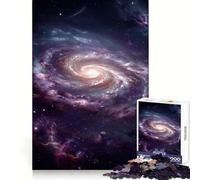 Vibrant Spiral Galaxy in Deep Space Jigsaw Puzzles for Adults1000 Piece Mind Training Cozy Downtime Laser Cut Joyful Xmas (50x75cm)