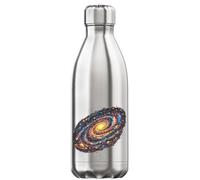 Vibrant Spiral Galaxy with Planets Vacuum Insulated Thermal Water Bottle Silver
