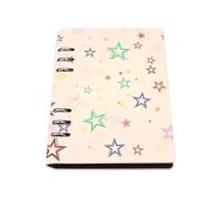 Vibrant Stars Notebook, Pu Leather A5 Notebooks, Lined Paper Refillable Notebook 180Pages/90Sheets, School Books for Women, Notepads A5 for Note Taking, Office Paper Products Women Man