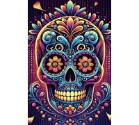 Vibrant Sugar Skull Journal: 6x9 Lined Notebook with 'Belongs To' Page - Perfect for Day of the Dead Reflections and Creative Writing
