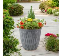 Vibrant Summer Planted Container - 26cm Decorative Outdoor Planter with Seasonal Flowers - Hot Colours - Hot Colours