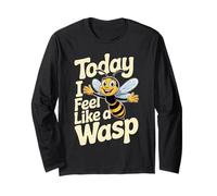 Vibrant Sweet Awesome Bug Cool Unique Backyard Vivid Wasp Long Sleeve T-Shirt