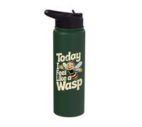 Vibrant Sweet Awesome Bug Cool Unique Backyard Vivid Wasp Stainless Steel Insulated Water Bottle