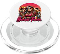 Vibrant Tattooed Woman Beach Tease Summer City Sunset PopSockets PopGrip for MagSafe