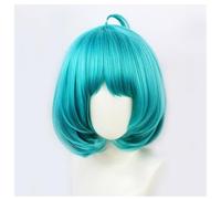 Vibrant Teal Bob Wig Cute with 2 Wig Cap Perfect for Cosplay & Costumes