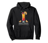 Vibrant Tequila Sunrise Drink Illustration Pullover Hoodie