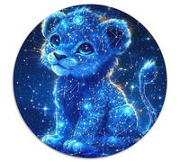 Vibrant Tiger 1000 Pieces The Wise Tiger Jigsaw Puzzle Round DIY Irregular Women Gifts for Men 1000pcs (67.5x67.5cm)