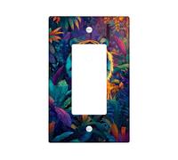 Vibrant Tiger Light Switch Cover Plates/Outlet Covers, Bold Orange Jungle Design for Wall Accents, Thermoplastic Wall Plates, Standard Size Single Rocker