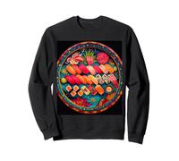 Vibrant Traditional Japanese Sushi Platter Art Sweatshirt