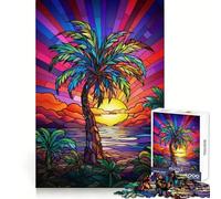 Vibrant Tropical Palm Tree for Adults 1000 Piece Puzzle Mental Focus Pleasant Downtime Snug Fit Festive Surprise (50x75cm)