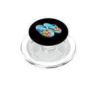 Vibrant Tropical Plumeria Flip Flops Summer PopSockets PopGrip for MagSafe