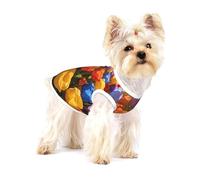 Vibrant Tulip Field Print Pet T-Shirt - Summer Dog Clothes Soft Puppy Apparel Outfit for Small Dogs and Cats Daily Outdoor Wear