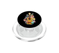 Vibrant Ukulele Tropical Flowers Music Player PopSockets PopGrip for MagSafe