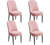 Vibrant Velvet Chair Covers for Dining Chairs Set of 4 Soft Stretch Fabric with Curved Backrest Perfect Home Décor for Dining Room Banquet and Events