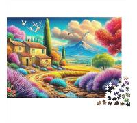 Vibrant Village 1000 Piece Thick Cardboard Jigsaw Puzzle for Adults，Tuscany Town，Educational Game Decompression Fun Activity Beautiful Decoration Best Gift 38x26cm/1000pcs