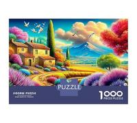Vibrant Village 1000pc Villa Thick Cardboard Puzzle for Stress Relief Seekers Home Decor Holiday Idea 70x50cm/1000pcs