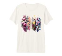 Vibrant Watercolor Floral Bloom Bouquet Art Premium T-Shirt