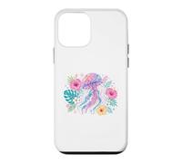 Vibrant Watercolor Jellyfish Tropical Floral Art Case for iPhone 12 mini