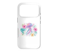 Vibrant Watercolor Jellyfish Tropical Floral Art Case for iPhone 17 Pro