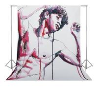 Vibrant Watercolor Nude Male Art Dopamine Decor Erotic Art Masculine Wall Art Modern Bedroom Decor Unique Gifts for Him-1 Photography Cloth56x79inch(142x200cm)