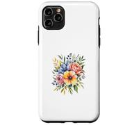 Vibrant Watercolor Rose Poppy Floral Design Case for iPhone 11 Pro Max