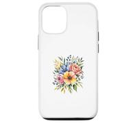 Vibrant Watercolor Rose Poppy Floral Design Case for iPhone 12/12 Pro