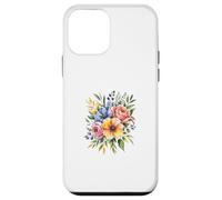Vibrant Watercolor Rose Poppy Floral Design Case for iPhone 12 mini