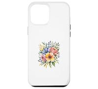 Vibrant Watercolor Rose Poppy Floral Design Case for iPhone 12 Pro Max