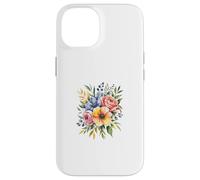 Vibrant Watercolor Rose Poppy Floral Design Case for iPhone 14