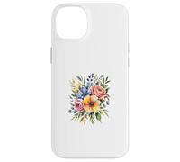 Vibrant Watercolor Rose Poppy Floral Design Case for iPhone 14 Plus