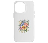 Vibrant Watercolor Rose Poppy Floral Design Case for iPhone 14 Pro Max