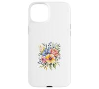 Vibrant Watercolor Rose Poppy Floral Design Case for iPhone 15 Plus
