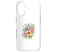 Vibrant Watercolor Rose Poppy Floral Design Case for iPhone 17