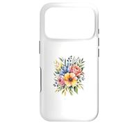 Vibrant Watercolor Rose Poppy Floral Design Case for iPhone 17 Pro