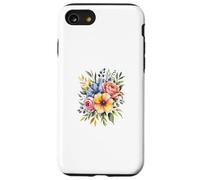 Vibrant Watercolor Rose Poppy Floral Design Case for iPhone SE (2020) / 7/8